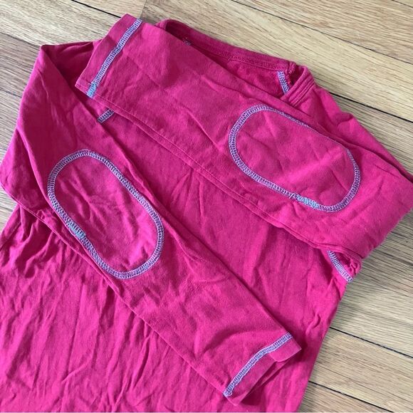 Mini Boden Red Solid Basic Cotton Elbow Patch Stitched Long Sleeve Tee 7/8 - Picture 4 of 5